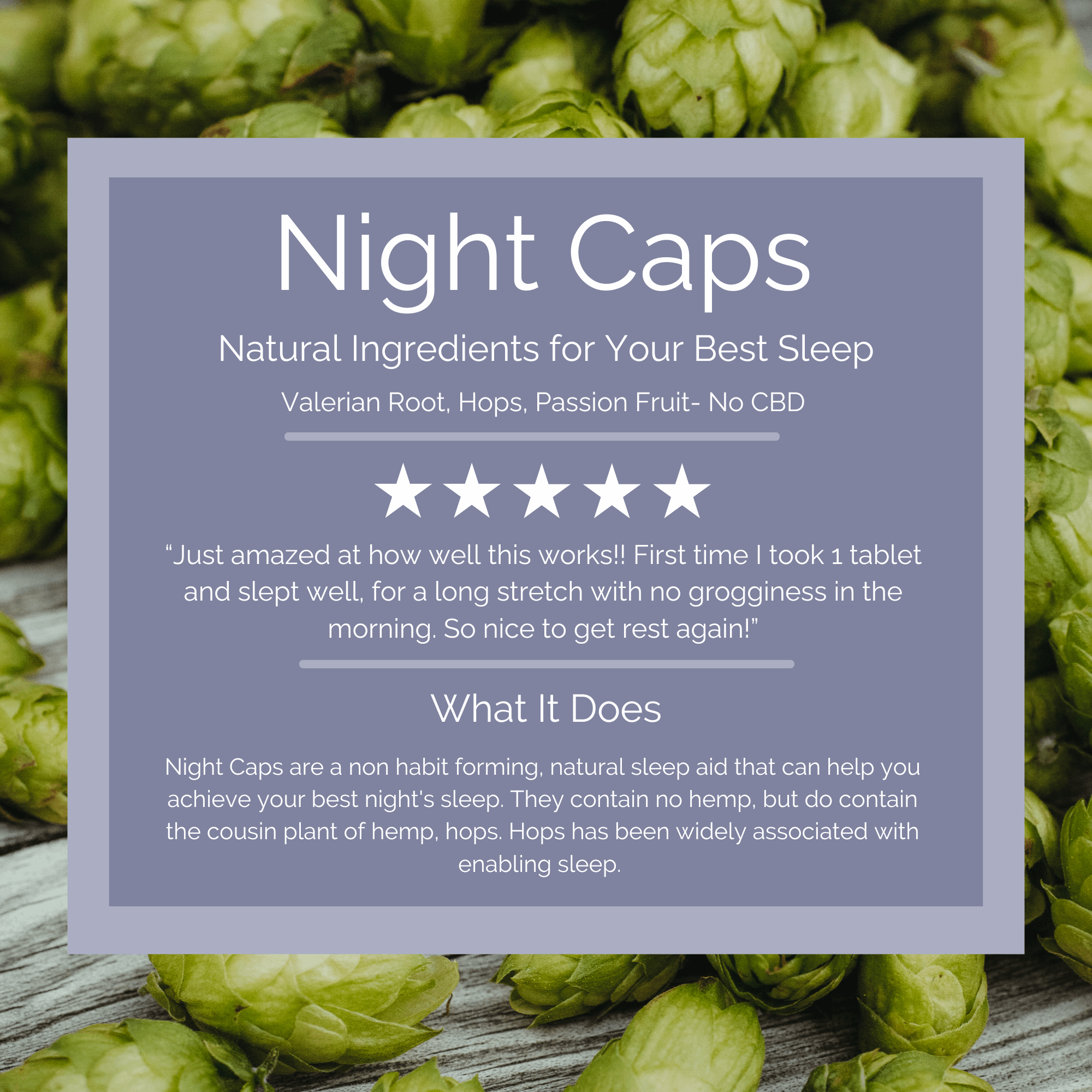 Night Caps (No CBD) Premium wellness products for SLEEP,natural relief and recovery. Sleep Better