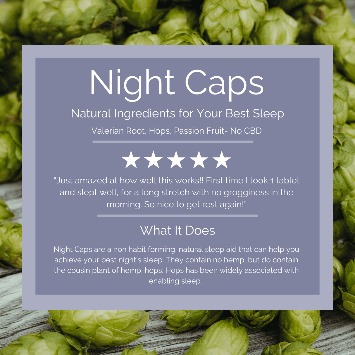 Night Caps (No CBD) Premium wellness products for SLEEP,natural relief and recovery. Sleep Better