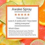 Awake CBD Spray. THC-free, non-greasy formula Infused with menthol for an instant cooling effect. Ideal for post-workout recovery or daily refresh
Made in the USA with lab-tested CBD
