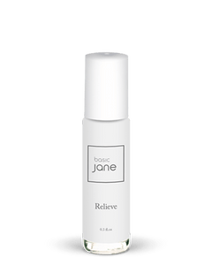 Relieve Aromatherapy Rollers Roll On Topical Natural Pain Relief Muscle Joint Pain On The Go with Hemp CBD  Oil and Mint I Basic Jane makes a great gift! THC FREE.