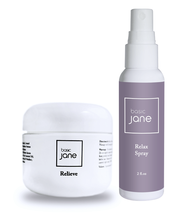 Buy CBD Online: Topical Natural Muscle and Joint Pain Reliever THC-free CBD pain spray and Cream for Pain Relief I Basic Jane